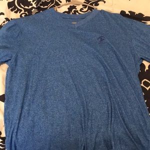 Blue polo shirt
